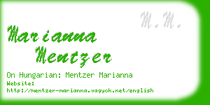 marianna mentzer business card